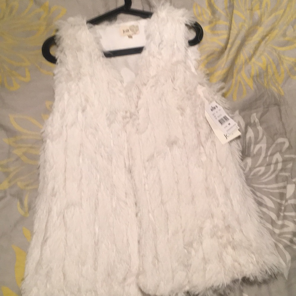 Faux Fur White Vest